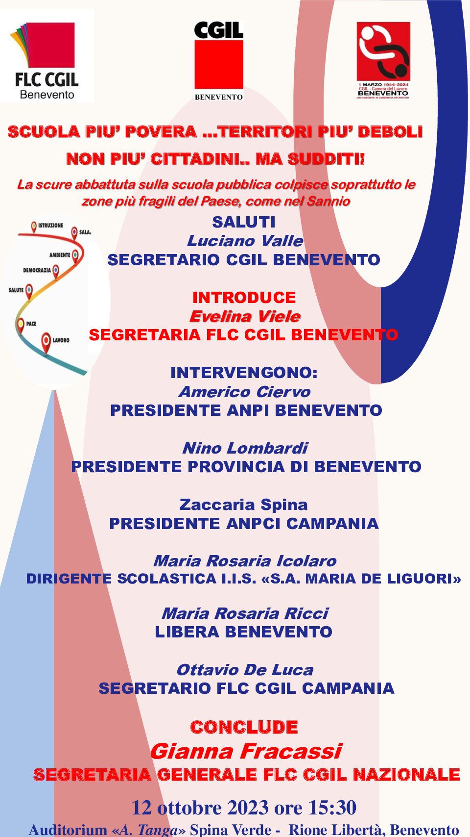 INIZIATIVA FLC e CGIL di BENEVENTO 12 OTTOBRE 2023